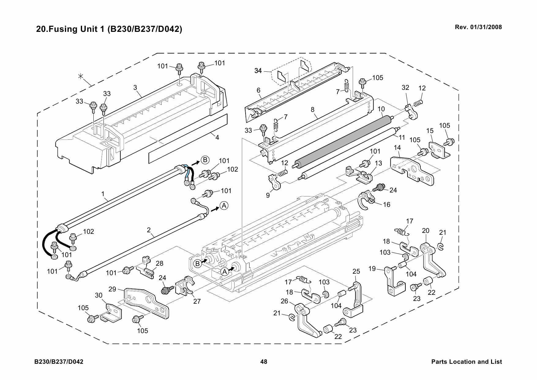 RICOH Options B230 B237 D042 Parts Catalog PDF download-6